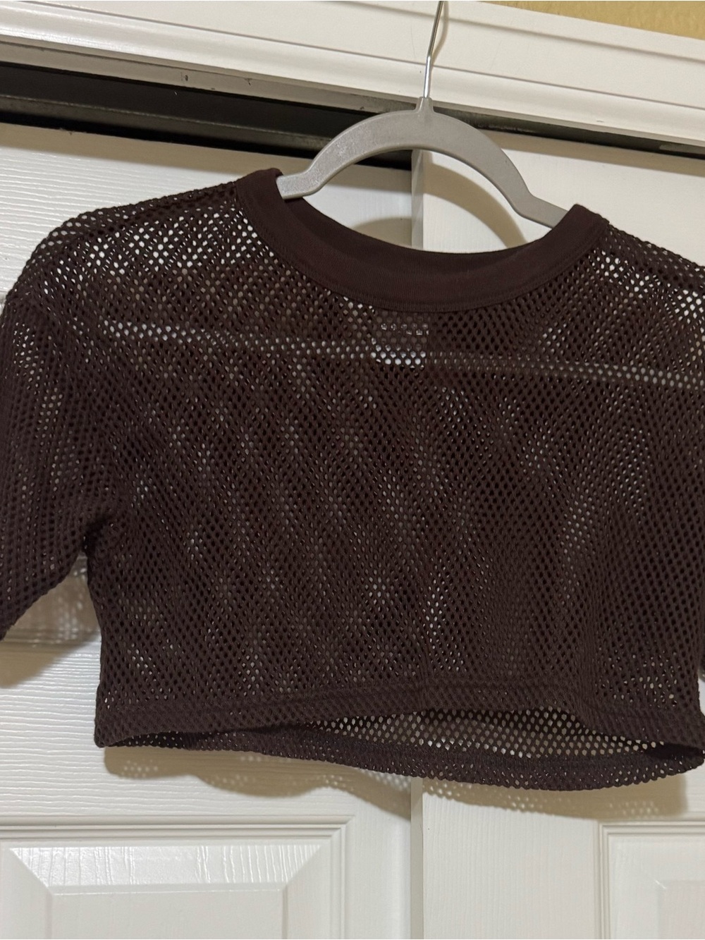 Champion Cropped mesh brown top